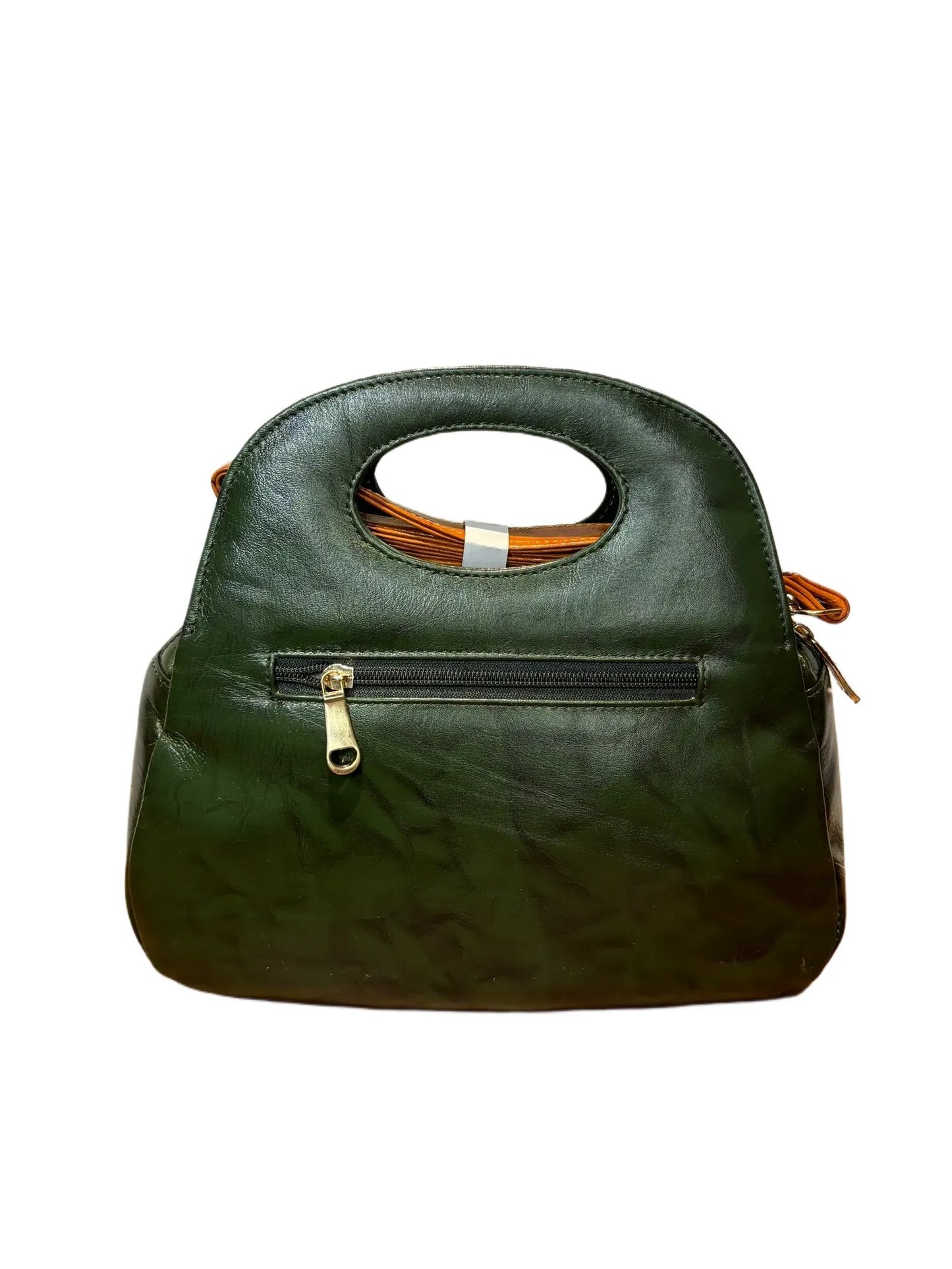 Floral Accent Leather Handbag